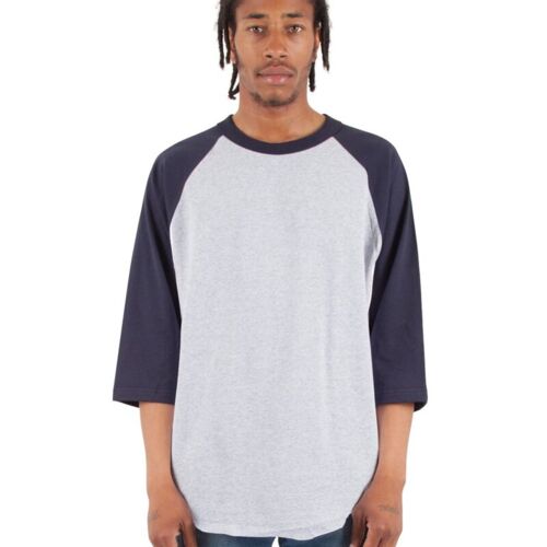 Unisex Raglan Three-Quarter Sleeve T-Shirt Thumbnail
