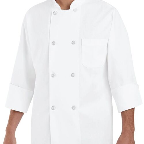 Eight Pearl Button Chef Coat - Tall Sizes Thumbnail